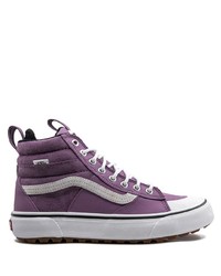 violette hohe Sneakers aus Leder von Vans