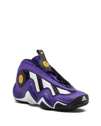 violette hohe Sneakers aus Leder von adidas