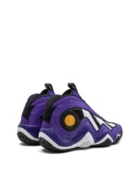 violette hohe Sneakers aus Leder von adidas