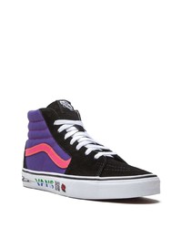 violette hohe Sneakers aus Segeltuch von Vans