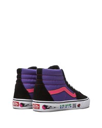 violette hohe Sneakers aus Segeltuch von Vans