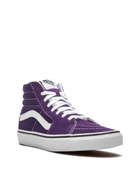 violette hohe Sneakers aus Segeltuch von Vans