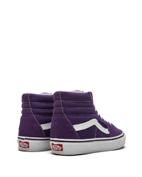 violette hohe Sneakers aus Segeltuch von Vans