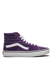 violette hohe Sneakers aus Segeltuch von Vans