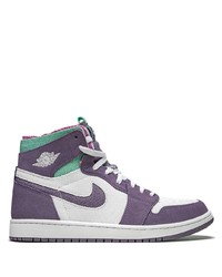 violette hohe Sneakers aus Wildleder von Jordan