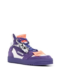 violette hohe Sneakers aus Wildleder von Off-White