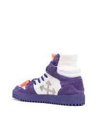 violette hohe Sneakers aus Wildleder von Off-White