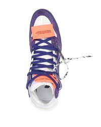 violette hohe Sneakers aus Wildleder von Off-White