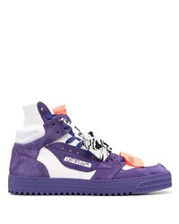 violette hohe Sneakers aus Wildleder von Off-White