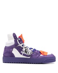 violette hohe Sneakers aus Wildleder von Off-White