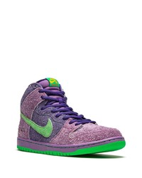 violette hohe Sneakers aus Wildleder von Nike