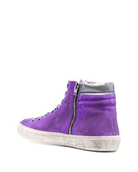 violette hohe Sneakers aus Wildleder von Golden Goose