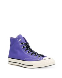 violette hohe Sneakers von Converse