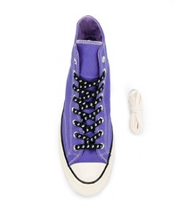 violette hohe Sneakers von Converse