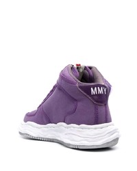 violette hohe Sneakers von Maison Mihara Yasuhiro