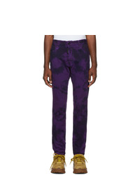 violette Mit Batikmuster Jeans