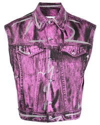 violette Jeansweste von Moschino