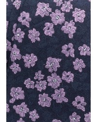 violette Krawatte mit Blumenmuster von Eterna