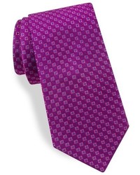 violette Krawatte mit geometrischem Muster