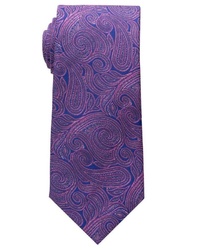 violette Krawatte mit Paisley-Muster von Eterna