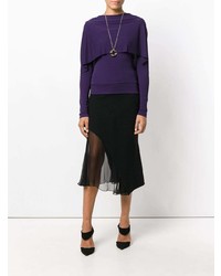 violette Langarmbluse von Roland Mouret