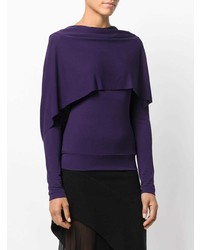 violette Langarmbluse von Roland Mouret