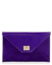 violette Leder Clutch