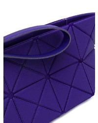 violette Leder Clutch von Bao Bao Issey Miyake