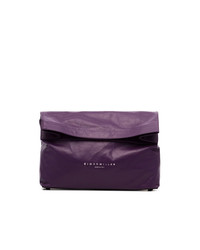 violette Leder Clutch von Simon Miller