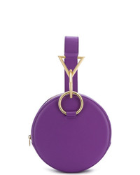 violette Leder Clutch von Tara Zadeh