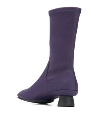 violette Leder mittelalte Stiefel von Camper