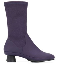 violette Leder mittelalte Stiefel von Camper