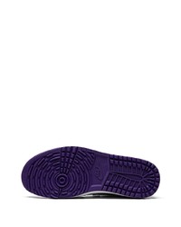 violette Leder niedrige Sneakers von Jordan