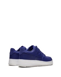 violette Leder niedrige Sneakers von Nike