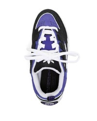 violette Leder niedrige Sneakers von adidas