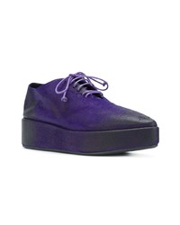 violette Leder Oxford Schuhe von Marsèll