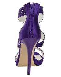 violette Leder Sandaletten von Andrea Conti