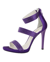 violette Leder Sandaletten von Andrea Conti