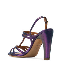 violette Leder Sandaletten von Chie Mihara