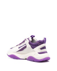 violette Leder Sportschuhe von Amiri