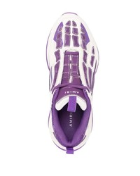 violette Leder Sportschuhe von Amiri