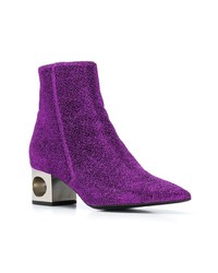 violette Leder Stiefeletten von Coliac