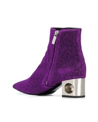 violette Leder Stiefeletten von Coliac