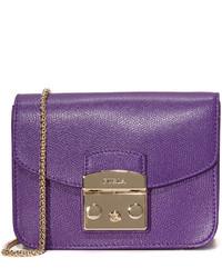 violette Leder Umhängetasche von Furla