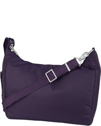 violette Leder Umhängetasche von Pacsafe