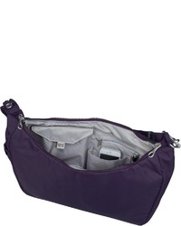 violette Leder Umhängetasche von Pacsafe