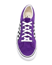 violette Segeltuch niedrige Sneakers von Vans