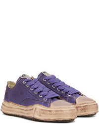 violette Segeltuch niedrige Sneakers von Miharayasuhiro