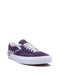 violette Segeltuch niedrige Sneakers von Vans