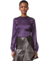 violette Seide Bluse von Rochas